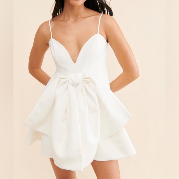 Bardot Annabelle Plunge Neck Mini Dress - Picture 10 of 10